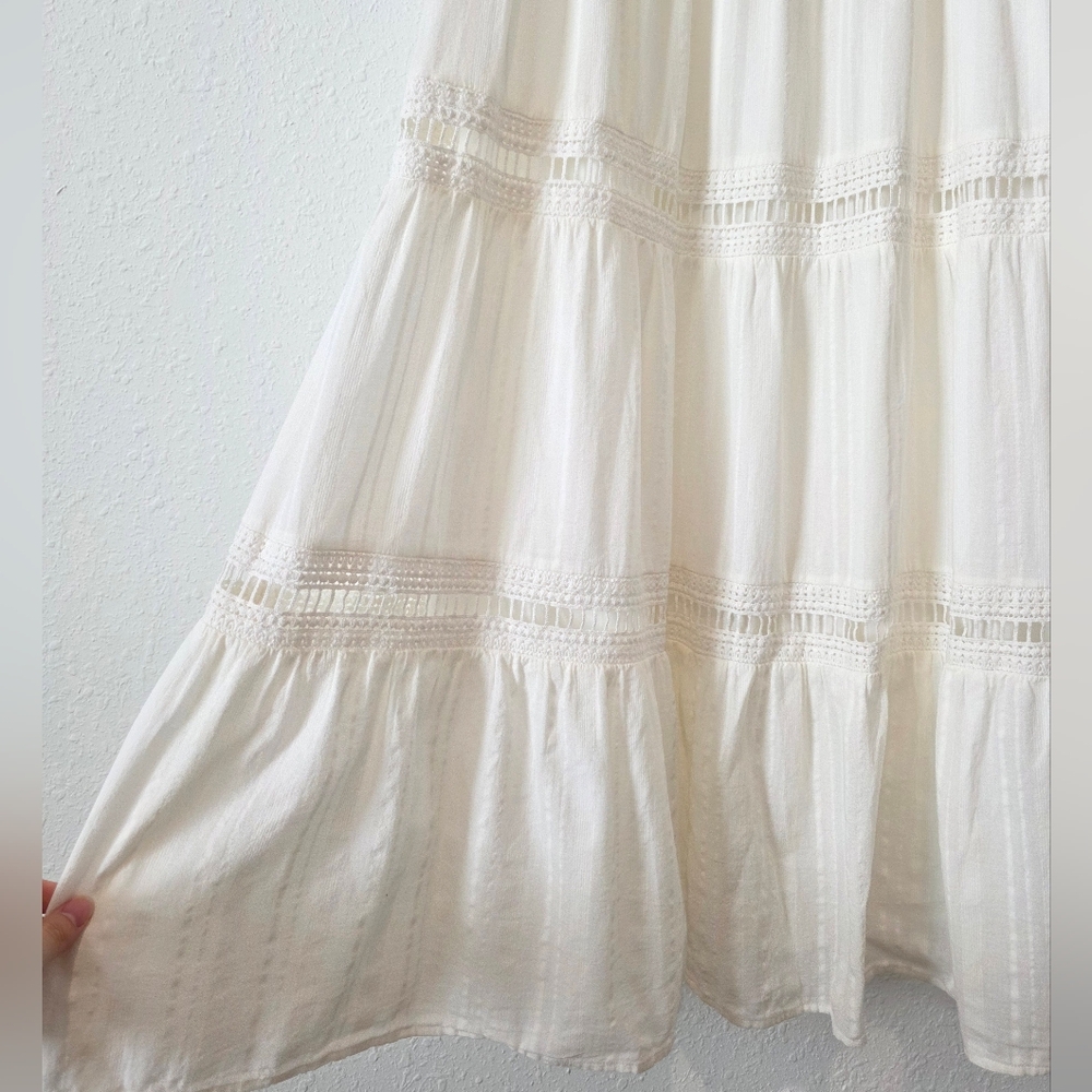 Carve Designs Tie Strap Cotton Midi Dress L - Picture 4 of 7